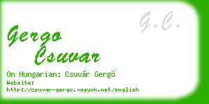 gergo csuvar business card